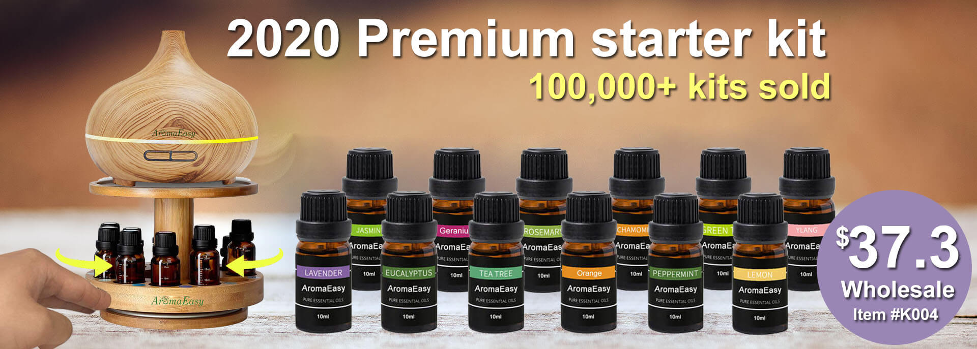 AromaEasy 2020 essential oil Premium starter kit K004-Wholesale Banner